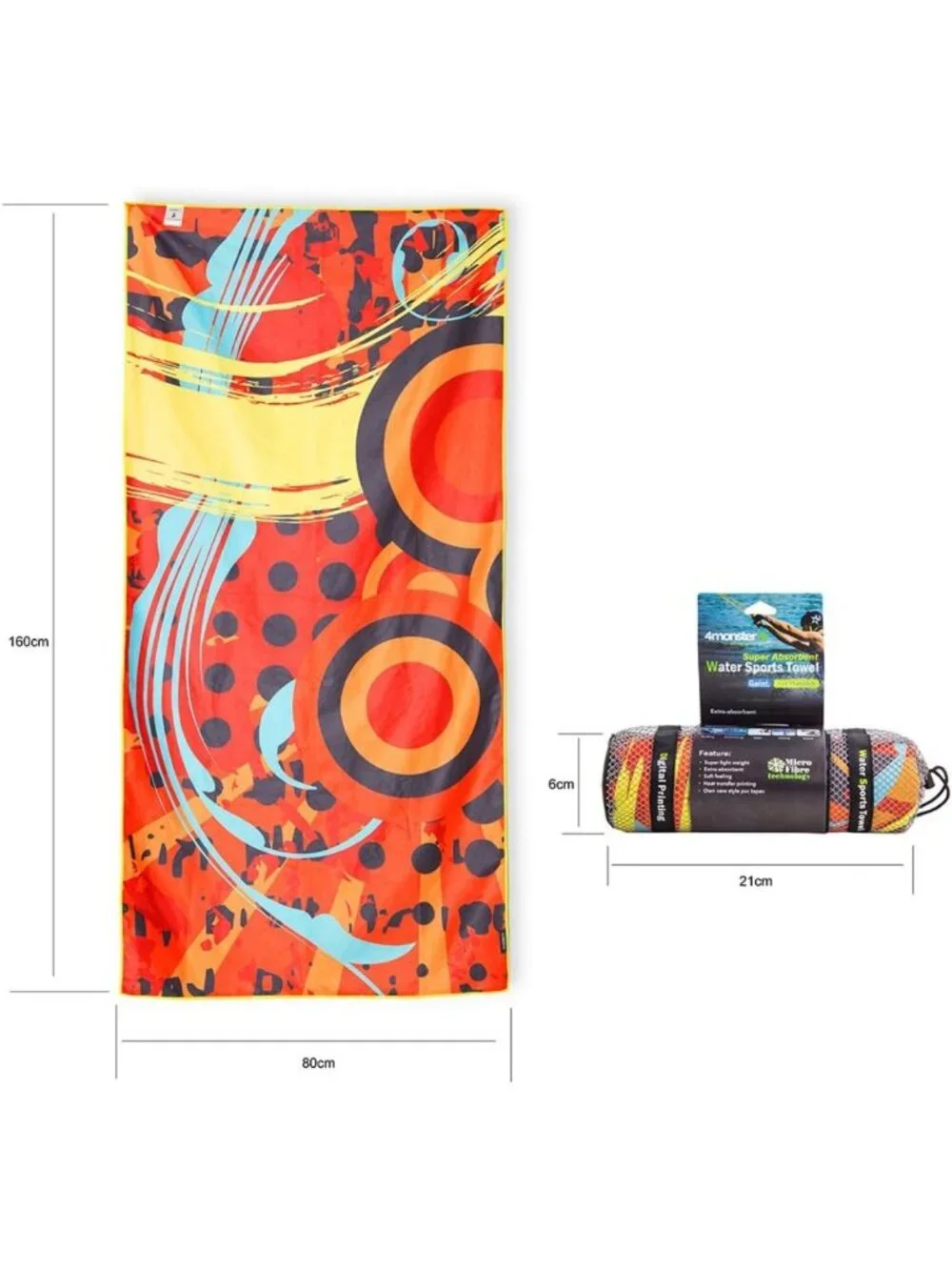 Quick Dry Microfiber Travel Towels Set - Super Absorbent, Lightweight & Compact
